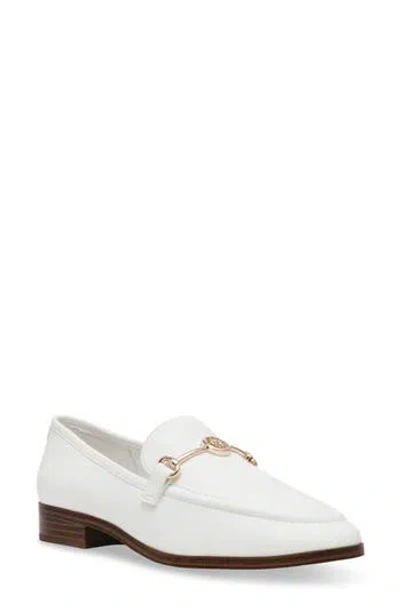 Anne Klein Harlie Bit Loafer In White Smooth