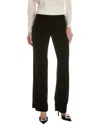 Anne Klein High-rise Pull-on Wide Leg Velvet Pant In Black