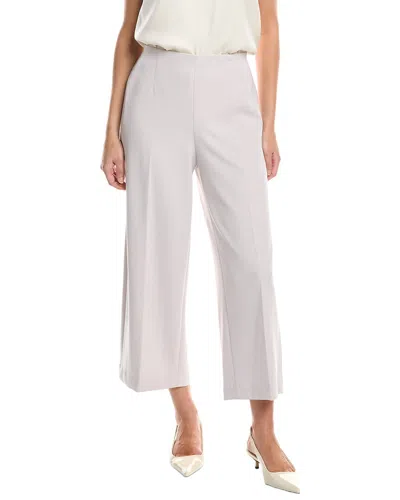 Anne Klein High Rise Pull-on Wide Leg Crop Pant In White