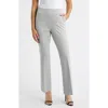 Anne Klein High Waist Bootcut Knit Pants In Gray