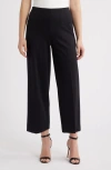 Anne Klein High Waist Pull-on Wide Leg Pants In Anne Black