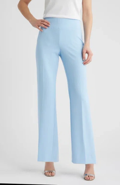Anne Klein High Waist Pull On Wide Leg Pants In Blue