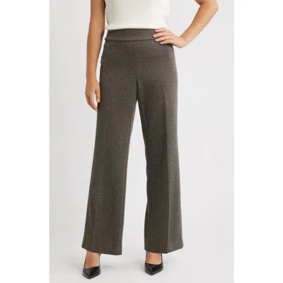 Anne Klein High Waist Pull-on Wide Leg Pants In Green