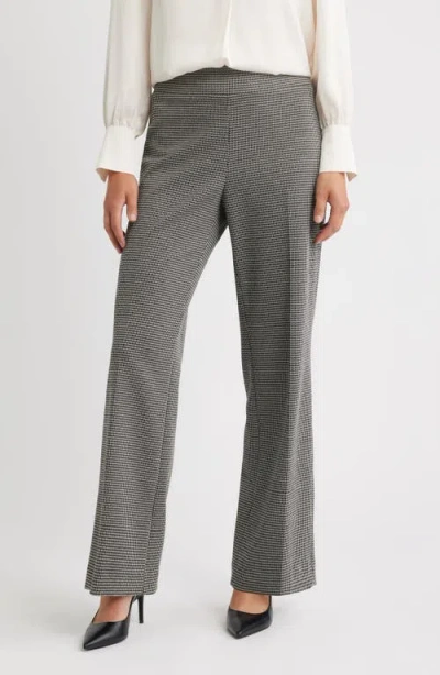 Anne Klein High Waist Pull-on Wide Leg Pants In Gray