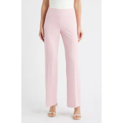 Anne Klein High Waist Pull-on Wide Leg Pants In Pink