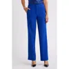 Anne Klein High Waist Straight Leg Pants In Vibrant Blue