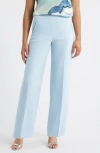 Anne Klein High Waist Wide Leg Pull-on Pants In Blue