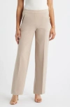 Anne Klein High Waist Wide Leg Pull-on Pants In Neutral