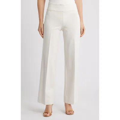 Anne Klein High Waist Wide Leg Pull-on Pants In White