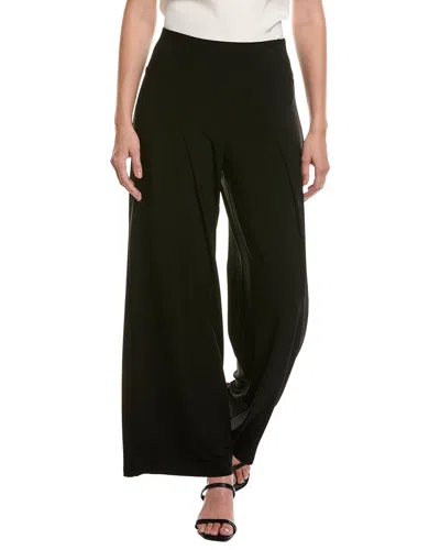 Anne Klein High-rise Pull-on Release Pleat Palazzo Pant In Black