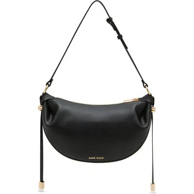 Anne Klein Hobo Crescent Shoulder Bag In Black