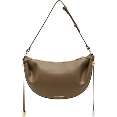Anne Klein Hobo Crescent Shoulder Bag In Brown