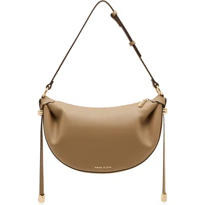 Anne Klein Hobo Crescent Shoulder Bag In Brown