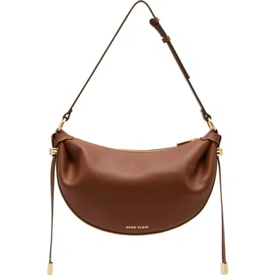 Anne Klein Hobo Crescent Shoulder Bag In Brown