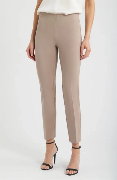 Anne Klein Hollywood Slim Ankle Pants In Neutral