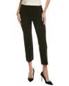 Anne Klein Womens Solid Viscose Straight Leg Pants In Black