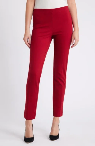 Anne Klein Hollywood Waist Slim Fit Pants In Red