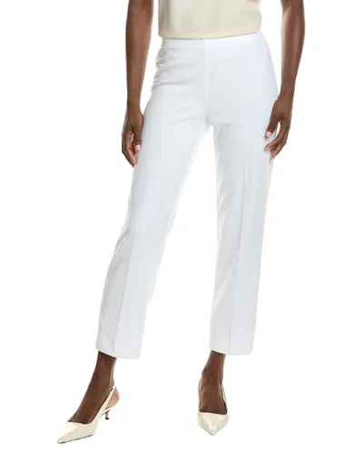 Anne Klein Hollywood Waist Straight Ankle Pant In White