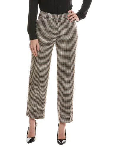 Anne Klein Houndstooth Knit Pant In Gray
