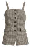 Anne Klein Houndstooth Vest In Gray