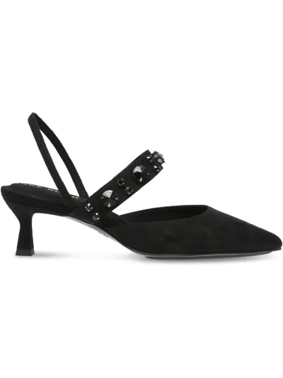 Anne Klein Idare Womens Ankle Strap Pointed Toe Slingback Sandals In Multi