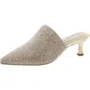 Anne Klein Idelle Womens Slip-on Pointed Toe Mules In Gold