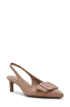 Anne Klein Ilanna Slingback Pointed Toe Pump In Animal Print
