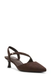 Anne Klein Iman Pointed Toe Slingback Pump In Brown