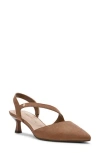 Anne Klein Iman Pointed Toe Slingback Pump In Brown