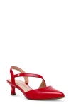Anne Klein Iman Pointed Toe Slingback Pump In Red Patent
