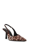 Anne Klein Indianna Slingback Pump In Leopard Satin