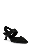 Anne Klein Islander Almond Toe Slingback Pump In Black Fabric