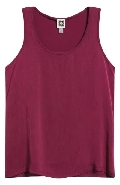 Anne Klein Ity Mixed Media Tank In Pink