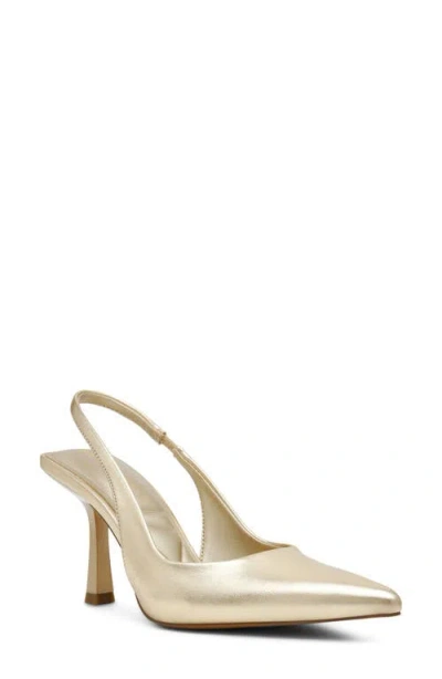 Anne Klein Itzy Pointed Toe Slingback Pump In Gold