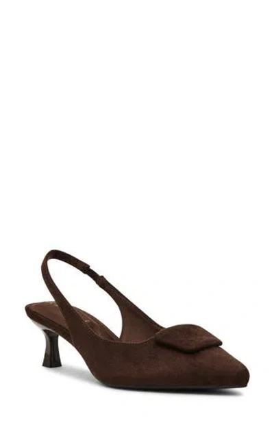 Anne Klein Izanda Pointed Toe Slingback Pump In Brown
