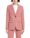 Anne Klein Stacked Pocket One-button Blazer In Pink