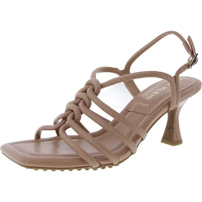 Anne Klein Jasper Womens Adjustable Faux Leather Heels In Multi