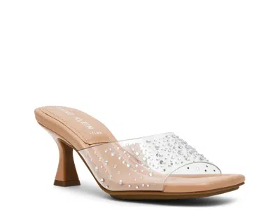 Anne Klein Jerilyn Crystal Embellished Clear Slide Sandal In Neutral