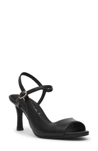 Anne Klein Jessica Ankle Strap Sandal In Black