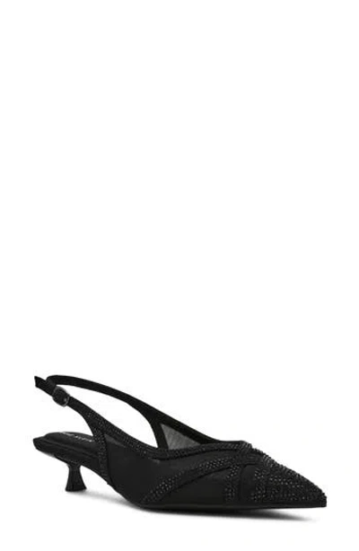 Anne Klein Jolene Kitten Heel Slingback Pump In Black