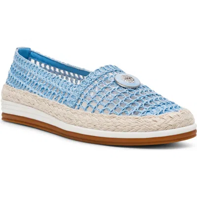 Anne Klein Joncey Espadrille Flat In Sky Blue Raffia