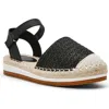 Anne Klein Jordanna Espadrille Sandal In Black Raffia
