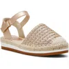 Anne Klein Jordanna Espadrille Sandal In Matte Gold Raffia