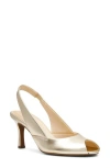 Anne Klein Jovi Slingback Peep Toe Pump In Gold