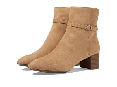 Anne Klein Kaci Boots Womens Dark Natural Block Heel Ankle Bootie Jobb165 In Neutral