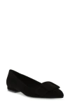 Anne Klein Kalea Pointy Toe Flat In Black