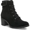 Anne Klein Kalex Womens Suede Lace-up Ankle Boots In Black