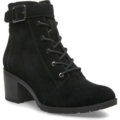 Anne Klein Kalex Womens Suede Lace-up Ankle Boots In Black