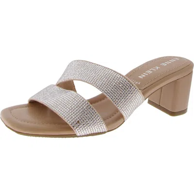 Anne Klein Kalinda-c Womens Faux Leather Slip On Block Heel In Multi