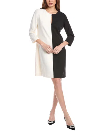 Anne Klein Keyhole Shift Dress In White